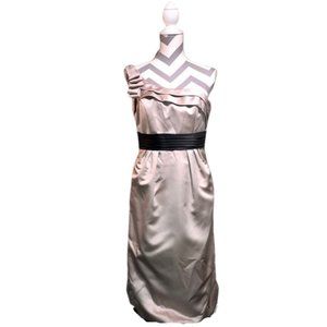 One Side Shoulder Cappuccino and Black Cocktail Dress by Allure Bridal